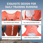 Running Vest with 350 ML TPU Soft Flask, Small Running Water Vest -Adjustable Chest Straps, Lightweight Hydration Vest Pack for Trail Marathon Hiking Cycling for Women Men Mini