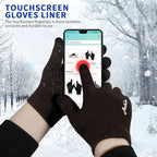 Achiou Winter Gloves, Glove for Men Women, Upgraded Touch Screen Texting Warm Running with Thermal Soft Knit Lining