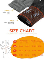 Merino Wool Gloves for Women Men, Touch Screen Warm Glove Liners Thermal Soft Knit Lining for Winter Running Hiking