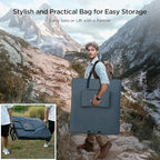 N-Type 16BB 450W Portable Solar Panel,RV Essentials,38V Foldable Solar Charger for Power Station, 25% High Efficiency IP68 Waterproof 4 Reinforced Kickstands for Camping RV Hurricane