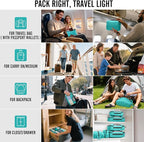 Veken 8 Set Packing Cubes for Travel Essentials, Suitcase Organizer Bags in 4 Sizes, Carry-On Luggage Accessories with Large Laundry & Hanging Toiletry Bag, Must-Have for Airplane, Road Trip & Camping