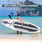 TRUISLAND Inflatable Paddle Board, Stand Up Paddle Board with Backpack, Non-Slip Thickened Deckpad, Waterproof Phone Case, Leash, Paddle, Hand Pump
