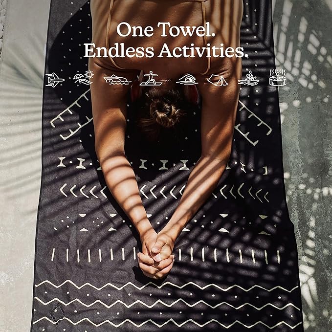 Nomadix Original Towel - Perfect for Beach, Pool, Travel, Camping, Yoga - Made with Recycled Materials - Super Absorbent - Sand Resistant - Mud Cloth - 72.5" x 30"