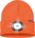 ATNKE LED Lighted Beanie Hat,USB Rechargeable 4 LED Running Headlamp Bright Cap with The Light Gifts for Men and Women
