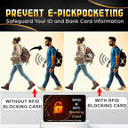 SaiTech IT 5 Pack RFID Blocking Card, Protector for Entire Wallet, Purse, and Debit Credit Cards from NFC Contactless Theft for Men & Women - Orange Black