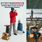 2PCS Upgraded Collapsible Stool Thickened Set, Portable Stool Folding Stools, Foldable Chair for Camping Fishing Hiking BBQ and Outdoor Activities - Max 400lbs（Red）