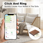 Wallet Tracker Card (iOS Only), Rechargeable Bluetooth Smart Tracking for Apple Find My Compatible Anti Tracker for Men Women Slim Item Locator for Purse Passport Key Luggage Tag (1Pcs/THYU FLR)