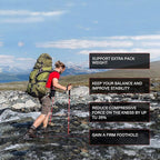 BISINNA Collapsible Trekking Hiking Poles- 2 Pack Folding Aluminum Walking Sticks with Quick Lock System 4 Season Accessories,Telescopic, Adjustable, Lightweight for Men Women