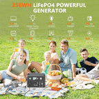 ALLWEI 300W/256Wh LiFePO4 Solar Generator with 100W Solar Panel Included, Portable Power Station with AC Outlet USB Port, Solar Powered Battery Generator for Outdoor Camping, Home Backup, Power Outage