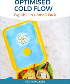 Healthy Packers Ice Packs for Lunch Boxes & Coolers - Freezer Packs - Original Cool Pack | Cooler Accessories for Beach, Camping & Fishing | Slim & Long-Lasting Reusable Ice Pack for Cooler