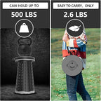 Upgraded Collapsible Stool with Max Load Capacity 330lbs Portable Telescoping & Folding Design Retractable Seat for Camping, Gardening, Fishing & Outdoor Adventures (Grey)