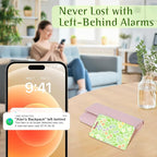 Wallet Tracker Card (iOS Only), Rechargeable Bluetooth Smart Tracking for Apple Find My Compatible Anti Tracker for Men Women Slim Item Locator for Purse Passport Key Luggage Tag (1Pcs/Green FLR)