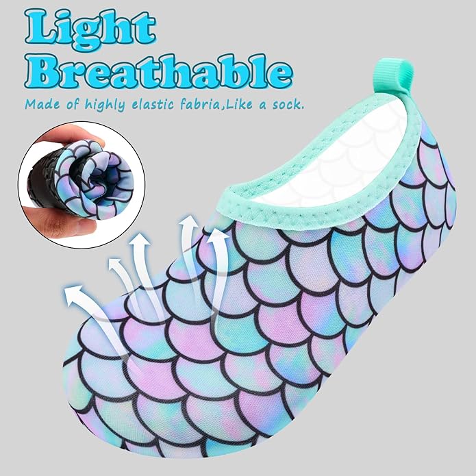 Deevike Kids Water Shoes Boys Grils Barefoot Quick Dry Aqua Socks Beach Shoes for Toddler Sports Swim Surf Outdoor Walking