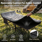 ABORON 2PK XXL Camping Cot for Adults 900LBS - 78"×32" Oversized Folding Bed with Mattress Pad, Heavy Duty 1200D Oxford Outdoor Cot with Carry Bag