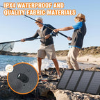 40 Watt Portable Solar Panel for 100W~200W Portable Power Station, Foldable Solar Charger with 12-15V DC Output (11 Connectors) and Adjustable Kickstand,USB QC3.0 Port for Camping Hiking Van RV Trip