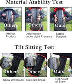 Deer's Life Square Portable Folding Stool, Upgrade Full Color Collapsible Stools for Adults Heavy Duty 485lbs Yet Small Lightweight Telescoping Retractable Camping Stool