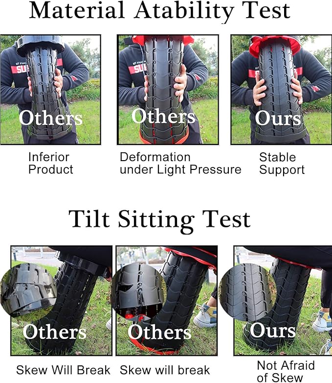 Deer's Life Square Portable Folding Stool, Upgrade Full Color Collapsible Stools for Adults Heavy Duty 485lbs Yet Small Lightweight Telescoping Retractable Camping Stool