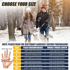 Pixel Panda Winter Gloves for Men Women Warm Touchscreen Gloves for Cold Weather Thin Water-Resistant Windproof Non-Slip Gloves for Cycling, Driving, Running, Hiking