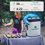 ROCKBROS Backpack Cooler Leak-Proof Soft Sided Cooler Waterproof Insulated Backpack Cooler Bag 36 Can Soft Cooler for Camping Fishing Party Outdoor Adventure Picnic