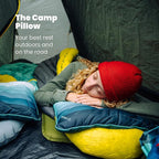 Rumpl The Adjustable Camp Pillow - Full Size Packable Outdoor and Travel Pillow, Two-Sided Temperature Control, 22" x 15", Baja Fade