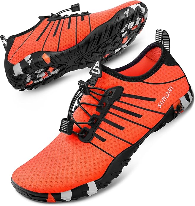 SIMARI Water Shoes for Women Men - Barefoot Quick-Dry Aqua Socks | Lightweight Swim Shoes for Surfing, Swimming, Beach Sports, Kayaking, Diving | Non-Slip Design
