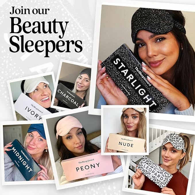 Pure Silk Sleep Mask [100% 6A Mulberry Silk, 22 Momme] Light Blocking Travel Essentials. Eye Masks for Sleeping. Black Oeko-Tex Blindfold. Eye Covers for Men & Women