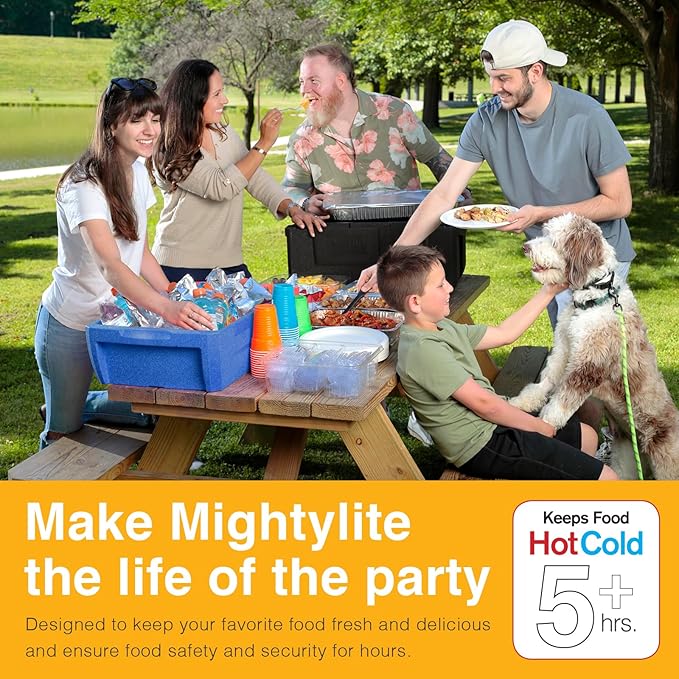 Metro Mightylite ML180XL Top Load Insulated Food Carrier - Professional-Grade Multipurpose Pan Carrier, Insulated Cooler and Food Warmer with Extra Capacity Lid - 45 qt or 5 Pan Capacity