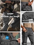 CQR Men's Tactical Pants, Water Resistant Ripstop Cargo Pants, Lightweight EDC Work Hiking Pants, Outdoor Apparel