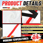 10 Pack Bulk Emergency Fire Blankets for Home and Kitchen with Fireproof Gloves & Hooks Safety Flame Suppression Fire Extinguisher for Camping House Warehouse Car 39.4"x39.4", Housewarming Gifts