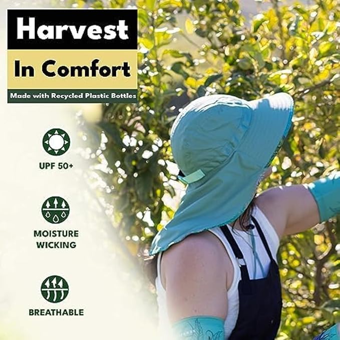 FARMER'S DEFENSE Sun Hat | UPF 50+ Sun Protection | Wide Brim | Lifeguard Hat | Beach, Gardening, Fishing, Hiking, Outdoors