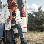 Stainless Steel Sports Water Bottle with Straw Lid Dustproof, 3 Lids, 24/32/40/64 oz BPA Free Vacumm Insulated Water bottle, Leakproof and Sweat Free, Perfect for The Go - 24 Oz Grey