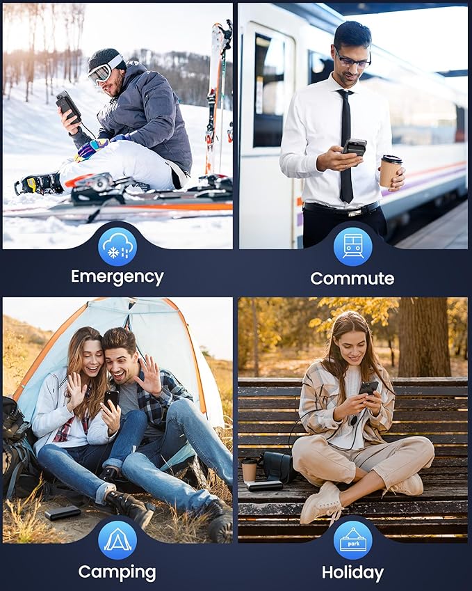 Portable Charger Power Bank 40000mah, USB C Fast Charging 22.5W External Battery Pack Phone Charger Quick Charge with 3 Outputs & 2 Inputs for iPhone Android Samsung Travel Essentials Camping