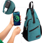 LOVEVOOK Sling Bag for Women Casual Daypack Nylon Crossbody Sling Backpack Travel Shoulder Bag Hiking Daypack