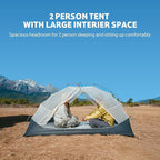 Naturehike Mongar UL 1-2 Person Backpacking Tent,15D Nylon Waterproof Ultralight One Person Two Person Tent with Footprint