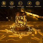 Dragonfly Solar Lantern Lights, Outdoor Lanterns for Garden Decor, Hanging Lantern for Backyard Porch Patio Table Yard Balcony Lawn Pathway, Gifts for Women Grandma Mom, 1PCS
