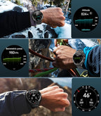 OUKITEL Smart Watch for Men GPS Watch, 1.43" AMOLED Display, 5ATM Waterproof Military Watch, 150+ Sport Modes, Fitness Activity Tracke with Compass Pedometer Sleep Monitor Heart Rate, for Android iOS