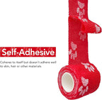 RISEN Cohesive Bandage 2” x 5 Yards, 6 Rolls, Self Adherent Wrap Medical Tape, Adhesive Flexible Breathable First Aid Gauze Ideal for Stretch Athletic