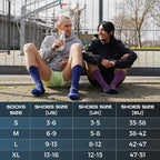 Compression Running Socks 3 Pairs, Cushion Crew Socks, Anti-Blister Moisture Wicking Athletic Hiking Basketball Socks