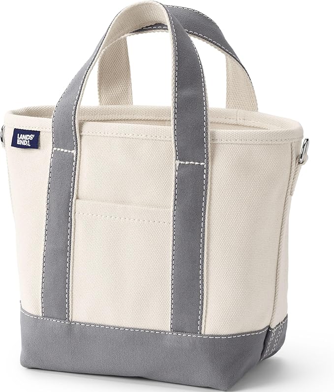 Lands' End Open Top Canvas Tote Bag
