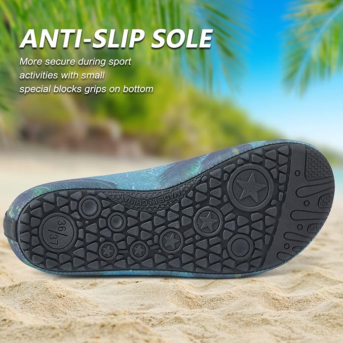 Deevike Water Shoes for Women Men Barefoot Quick-Dry Aqua Socks Slip-on for Beach Swim Surf Yoga Exercise