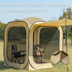 6x6 FT Pop Up Screen House Tent - Instant Screened Gazebo Canopy with Mosquito Net, Portable Backyard Tent for 4-6 People, Easy Setup Patio Shelter for Camping, BBQ, Sports & Outdoor