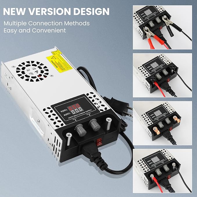 Adjustable 0-48V Power Supply 12.5A 600W, 110V AC to DC 0-48V Buck Converter 0-12.5A 600W Power Supply with LCD Display Adjustable Voltage Current 110V/220V AC to 48V DC Converter