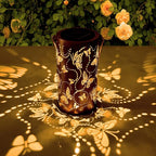 Butterfly Solar Lantern Outdoor Waterproof,Birthday Gifts for Women Mom,Solar Garden Decor,Metal Hanging Decorative Lights for Outside,Yard,Patio,Porch,Christmas,Thanksgiving