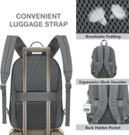 KEOFID classic carry-on travel backpack for men and women, Anti theft laptop backpack with USB charging port, work backpack, backpack for college, water resistent(Grey 19inches)