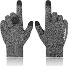 Achiou Winter Gloves, Glove for Men Women, Upgraded Touch Screen Texting Warm Running with Thermal Soft Knit Lining