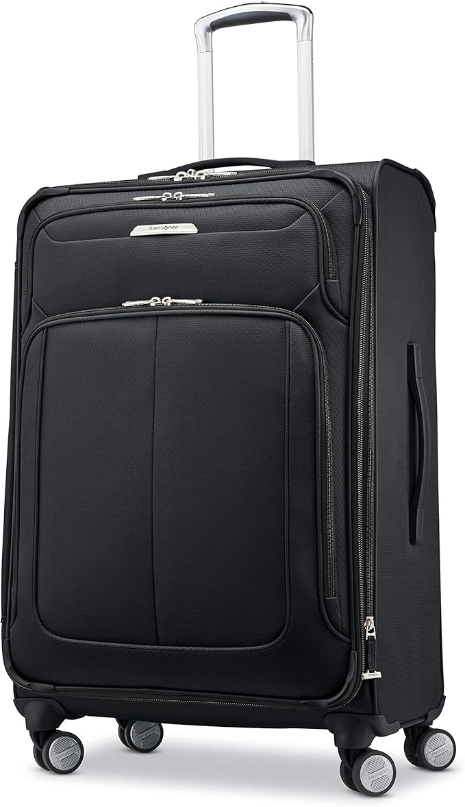 Samsonite Solyte DLX Softside Expandable Luggage with Spinner Wheels, Midnight Black, 3-Piece Set (20/25/29)