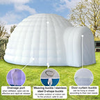 SAYOK Outdoor Portable Inflatable Igloo Dome Tent with Led Light for Party Wedding Event Camping