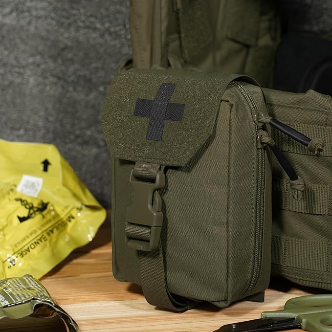 PETAC GEAR Tactical Rip Away Medical IFAK Pouch Tear Off First Aid EDC Pouches Molle & Belt Outdoor Emergency Survival Bag