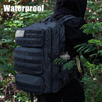 Military Tactical Backpack 50L Large Day Backpack for Men Molle Army 3 Days Assault Pack Bug Out Bag Water Resistant and Heavy Duty Hiking Treeking Rucksack - Dark Blue