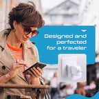 Ceptics Italy Travel Plug Adapter, Chile Plug Adapter with Dual USA Input, Compact Type L Plug Adapter, Safe Grounded Plug, Perfect for Cell Phones, Laptops, Chargers, 3 Pack - CT-12A